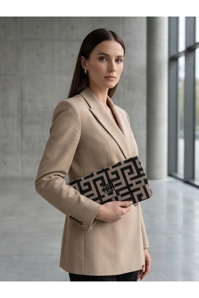 AMES BAGS Επός μεγάλο μπεζ
