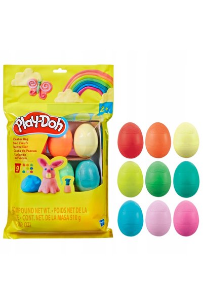 Play Doh PLAY-DOH Aluat de joacă Ouă de Paște Pachet de 9 G0391