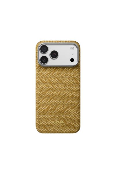 PITAKA ПитаТап ™   MagSafe Edge Case за iPhone 18 Pro Max – Златен дрифт