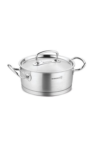 Generic قدر طبخ ستيل كوركماز أسترا مقاس 30 سم - فضي