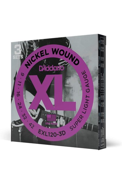 Generic Guitar Strings - XL Nickel Electric Guitar Strings - EXL120-3D - Perf...