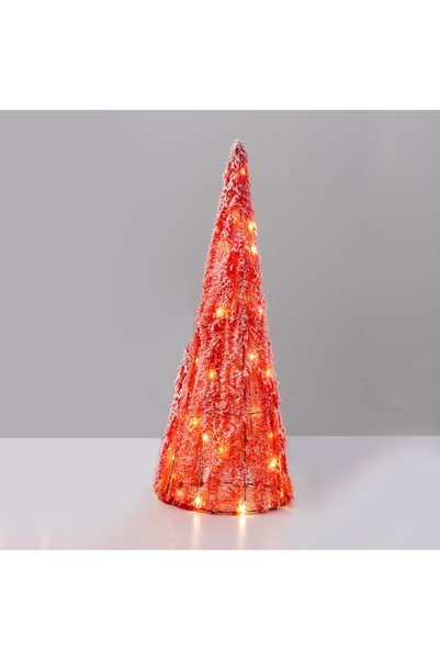 Aca Light ΔΙΑΚΟΣΜΗΤΙΚΟ ΚΩΝΟΣΧΗΜΑΤΟΣ ΔΕΝΤΡΟ ΜΕ ΚΟΚΚΙΝΗ ΓΥΑΛΙΣΤΕΡΗ ΓΙΡΛΑ, 40 ΜΙ...