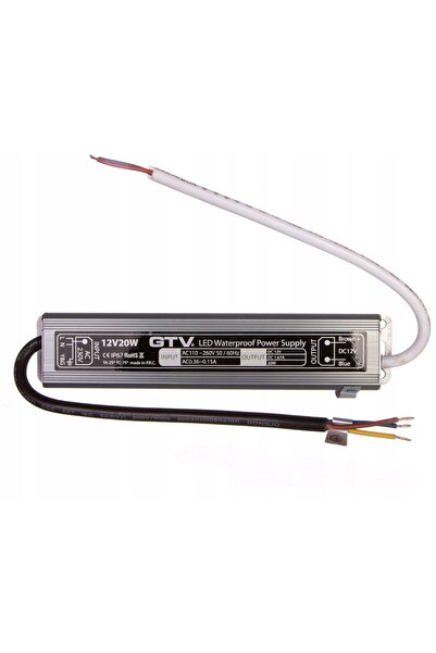 GTV Transformator LED impermeabil, 20W, IP 67, DC12V.