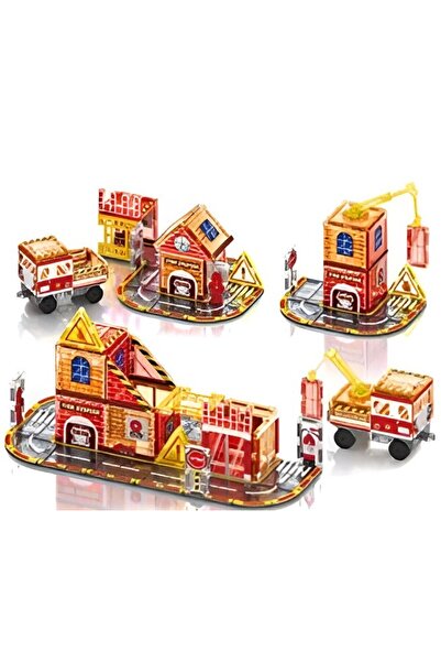 OEM Σετ μαγνητικών κύβων κατασκευής 50 τεμάχια Magnet Blocks HD172A - πυροσβε...