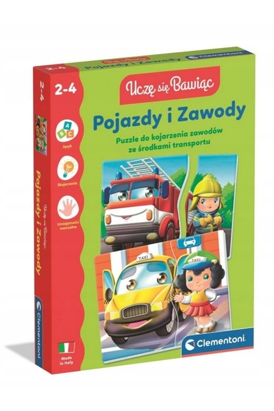 CLEMENTONI Puzzle educativ Învăț prin joacă Vehicule și competiții 50416