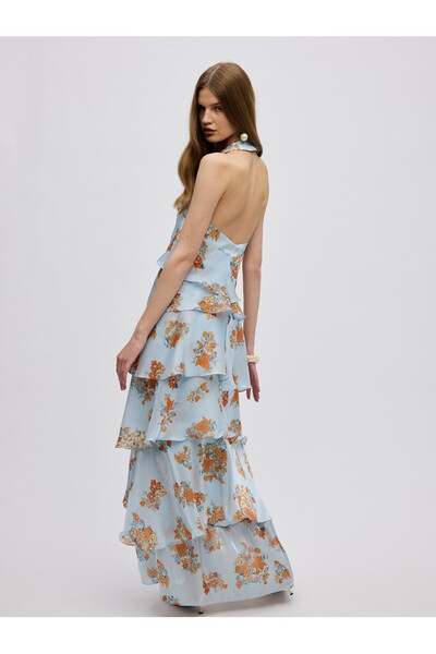 CIEL CONCEPT Erato Φόρεμα Ruffle Maxi Σιέλ Πορτοκαλί - S/M