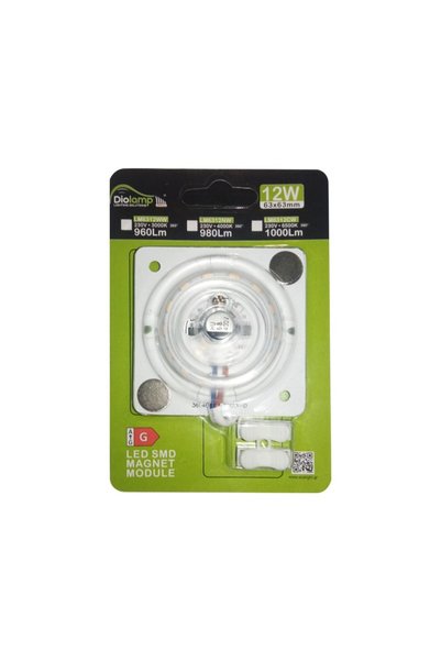 Aca Light LED SMD ΜΑΓΝΗΤΙΚΗ ΜΟΝΑΔΑ 12W 230V AC 1000LM 160 °   6500K RA80 3000...