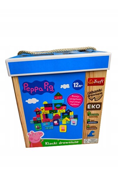Trefl Cuburi din lemn educative MONTESSORI PEPPA
