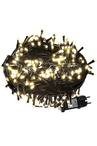OEM Χριστουγεννιάτικα 180 λαμπάκια LED λευκό θερμό 12m με Controller 8 προγρα...