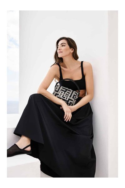 AMES BAGS Όρα Μπεζ Μαύρο