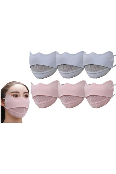 Generic قناع وجه بعامل حماية من الأشعة فوق البنفسجية 50+، عبوة من 6 قطع، واقي...