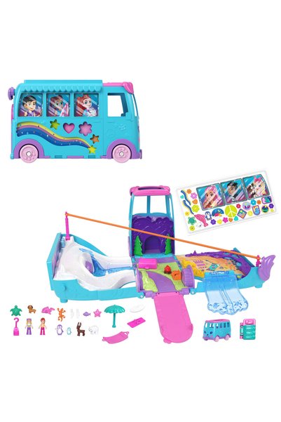 Polly Pocket Accesorii pentru păpuși: Set de vacanță pentru rulotă/camper