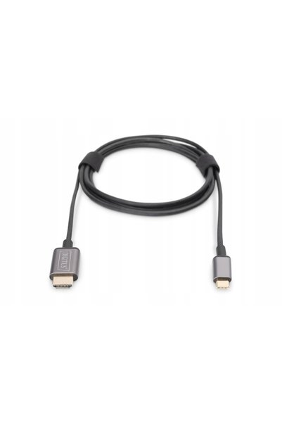 Digitus Cablu USB-C 3.1 la HDMI 4K 30Hz cu carcasă metalică HQ 1.8 m negru