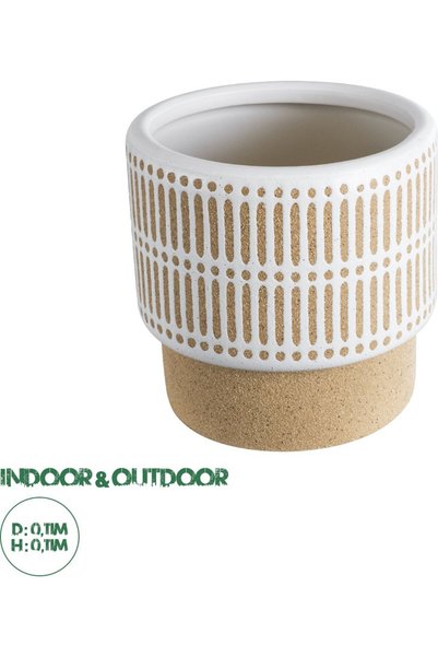 GloboStar® GloboStar Τεχνητός Κήπος Διακοσμητική Κεραμική Γλάστρα Αμαρέτο - Γ...