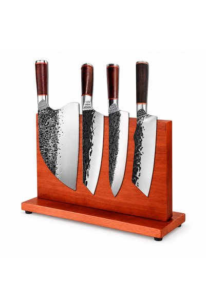 hocho stationary Double knife holder, acacia