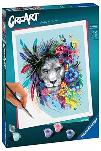 RAVENSBURGER CreArt Pictură pe numere - Leu Boho