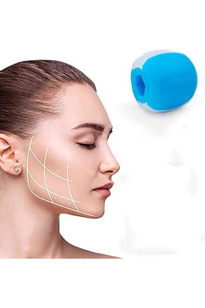 Generic Jaw Exerciser Chin Workout Ball Exercise Trainer Mouth Strap Chisel S...