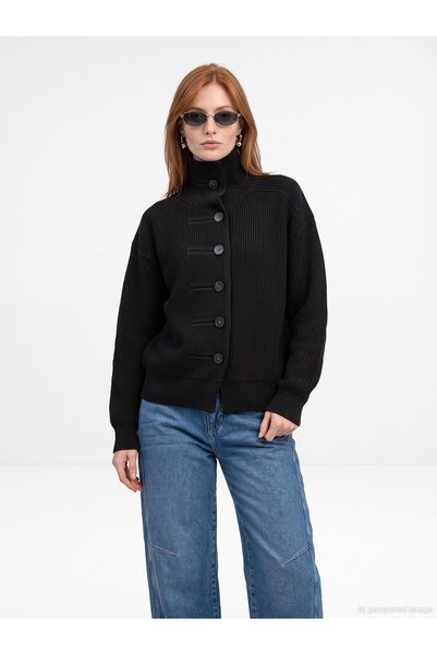 Dilvin 61005 Cardigan tricotat cu nasturi Selanik