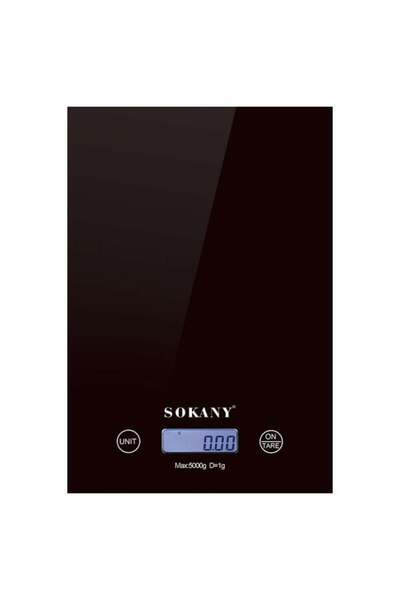 OEM Ηλεκτρονική ζυγαριά κουζίνας 5000g/1g Sokany SK-19027 σε μαύρο χρώμα