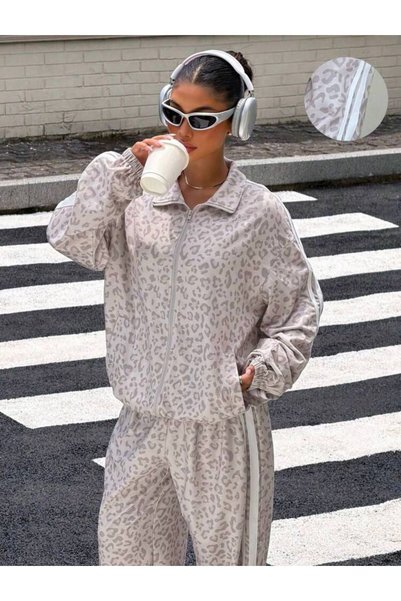 Minga London Gray Jagu Alt Üst Tracksuit Set