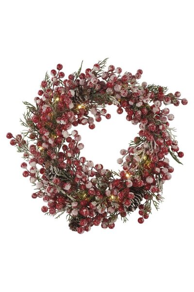 Emoshayoga Decorațiune - Ghirlandă cu 20 LED-uri, 38 cm, 3x AA, alb cald, IP2...