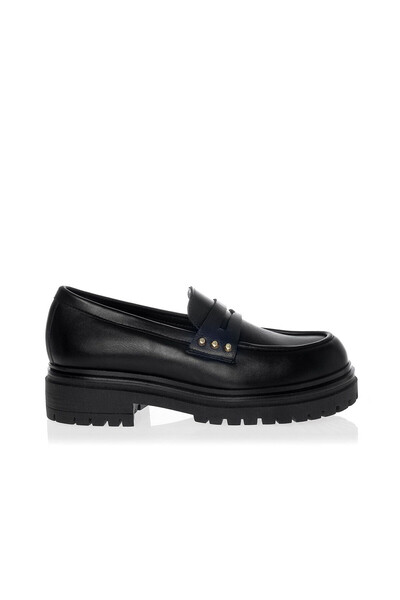 Sante D2D Leather Collection Μοκασίνι Μαύρο | Made In Greece | 24-532-01 - 38