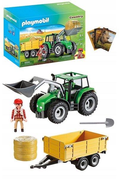 Playmobil Set de construcție Tractor cu remorcă 47 piese 4+