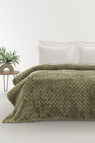 Yataş Lumessa Wellsoft Single Blanket - Dark Green