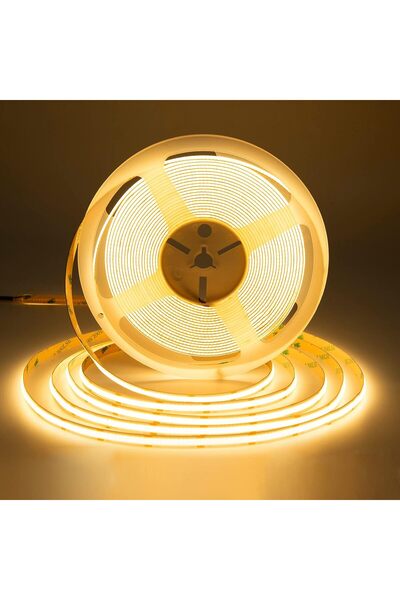 Generic شريط إضاءة LED نوع COB بطول 10 أمتار، أبيض دافئ 3000 كلفن، 384 مصباح ...