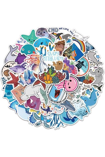 Generic Cute Ocean Animal Stickers for Kids 50PCS Sea Life Waterproof Vinyl S...