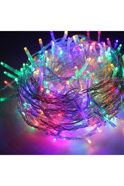 Aca Light 20 ΦΩΤΑ LED ΣΕ ΣΕΙΡΑ FLASH RGB ΜΕ ΜΠΑΤΑΡΙΕΣ 2xAA ΚΑΙ ΔΙΑΦΑΝΕΣ ΚΑΛΩΔ...
