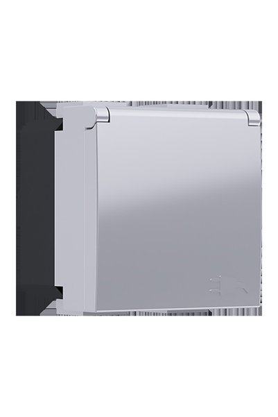 Aca Light MODYS Κάλυμμα Ασφαλείας για Πρίζα Σούκο Ασημί 2P+E 16A 250VAC IP20 ...