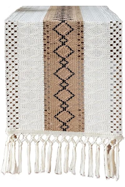Generic Boho Table Runner, Macrame Tassel Table Decor 30x180cm, Modern Farmho...