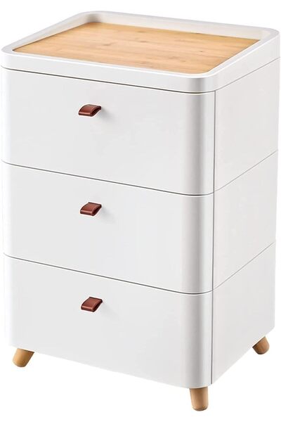 Generic 3 Tier Bathroom Floor Cabinet, Plastic Storage Cabinet with Multi-Tie...