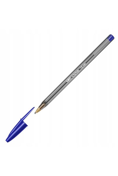 Bic Pix CRISTAL mare albastru cu capac, pentru birou și școală, gros, x10
