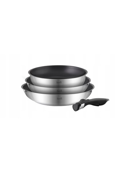 Berretti SET COMOD DE VASE DE GĂTIT DIN OȚEL CU MÂNER DETAȘABIL 3 piese. 20/2...