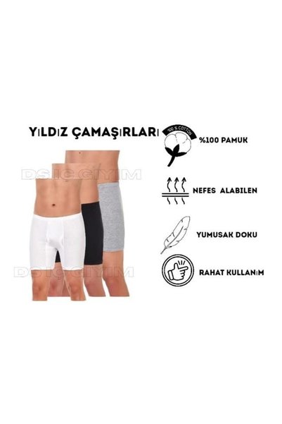 Yıldız Çamaşır 05,140,141 BOXERI BĂRBAȚI DIN SUPREM CU PICIOARE LĂRGI, CULORI...