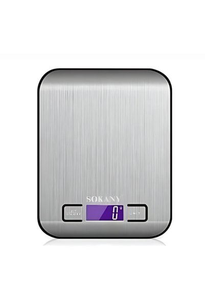 OEM Ηλεκτρονική ζυγαριά κουζίνας 5000g/1g Sokany SK-19026 σε ασημί χρώμα