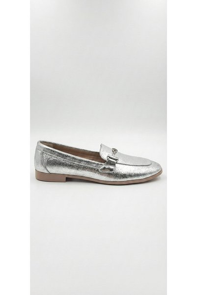 Ustalar Ayakkabı Çanta Silver glitter women's ballet flat 319.016-141