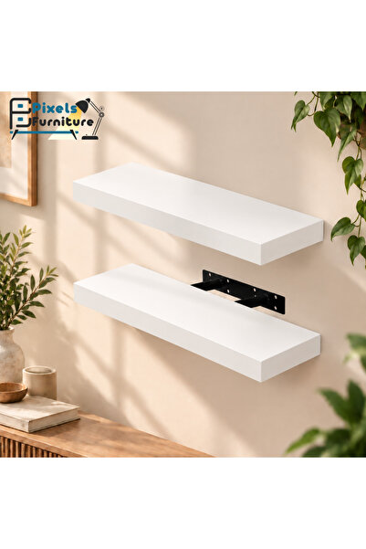PixelsFurniture مجموعة من 2 قطعة ارفف عائمة للحائط من بكسل الأثاث, غرفة المعي...