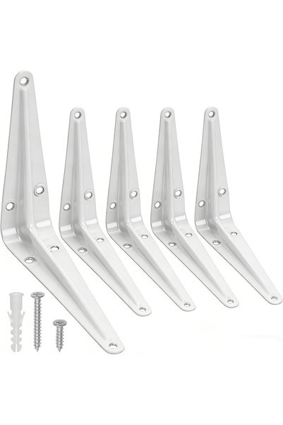 Generic 12Sets 3x4in Heavy Duty Wall Angel Corner Brace Shelving Brackets wit...