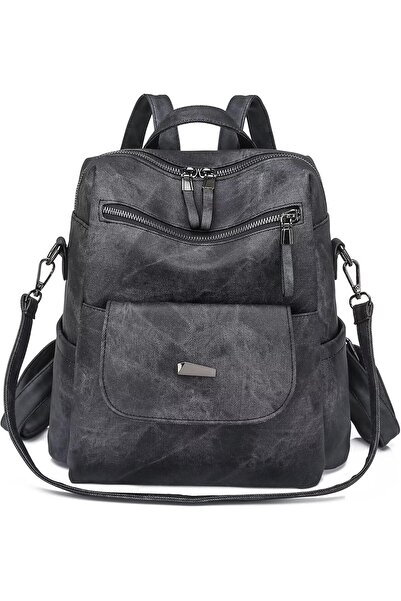Generic PU Leather Backpack Purse for Women Fashion Multipurpose Design Handb...