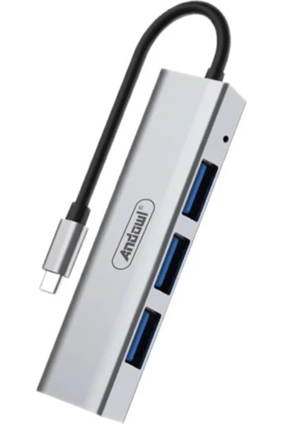 Andowl USB-C Hub 3 σε 1 με 3 θύρες USB Q-HU808