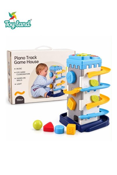 TOY LAND Baby Musical Piano Track Game House with Rolling Ball Tracks, Lights...