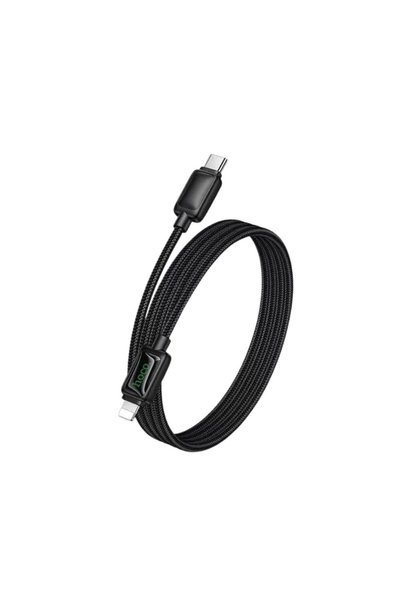 Hoco Καλώδιο δεδομένων και φόρτισης USB-C - iP, U146, 30W, 1,2m, σε μαύρο χρώμα