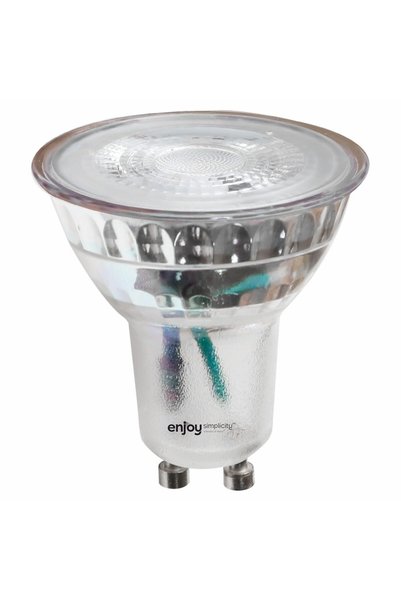 Elvhx LED GU10 ΓΥΑΛΙΝΟ 6W (>60W) 6500K 550lm 38 °