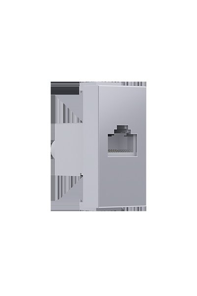 Aca Light MODYS SILVER RJ45 CAT.6 IP20 ΥΠΟΔΟΧΗ ΔΙΚΤΥΟΥ ΜΕ ΘΩΡΑΚΙΣΗ / 10101312443