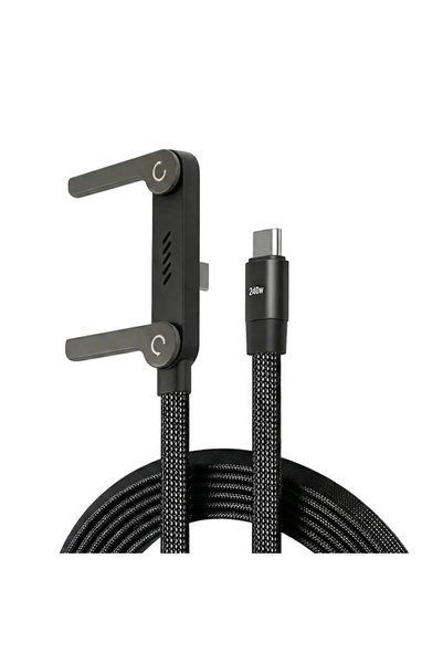OEM Καλώδιο φόρτισης USB-C σε USB-C με περιστρεφόμενο βύσμα και ενσωματωμένη ...