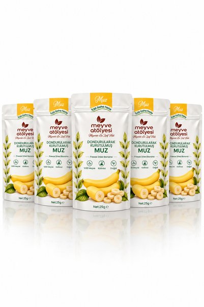 Meyve Atölyesi Dondurularak Kurutulmuş Muz 5'li Paket (5x25 gr.)