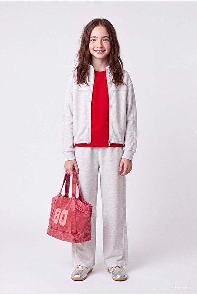 PAULMARK Girl's Ribbed Wide-Leg Sweatpants